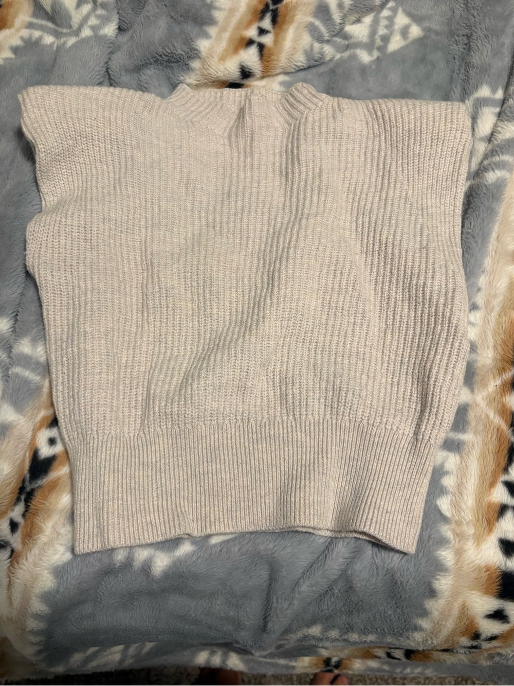 Babaton Cream Ribbed Sleeveless Knit Top